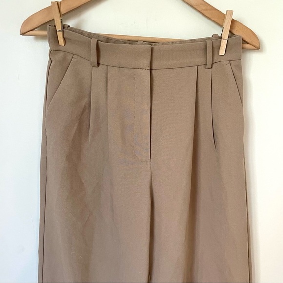 Abercrombie & Fitch Tan Sloane Wide Leg Pants - Picture 4 of 8